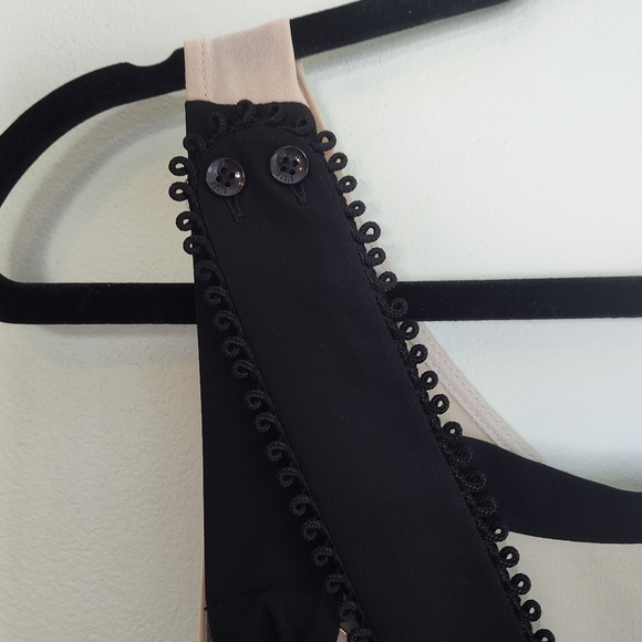 Chic Beige Dress with Black Strap details on back - Picture 7 of 13